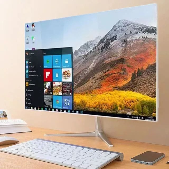 24 inch Led High Quality Built-in Battery Desktop Monoblock Gaming Computer With Webcam