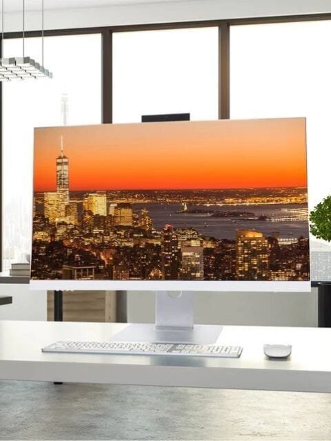 24 inch Led High Quality Built-in Battery Desktop Monoblock Gaming Computer With Webcam