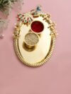 Aapno Rajasthan Glossy Oval Pooja Thali