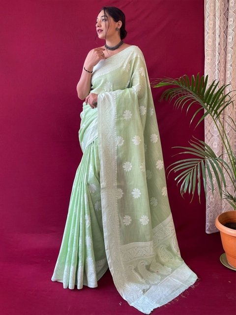 all about you Woven Design Zari Kanjeevaram Saree