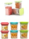 Analog kitchenware - Polyproplene Multicolor Food Container ( Set of 9 - 1100 )