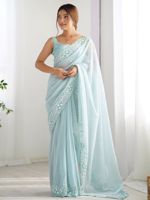 Mandara Embellished Sequinned Saree