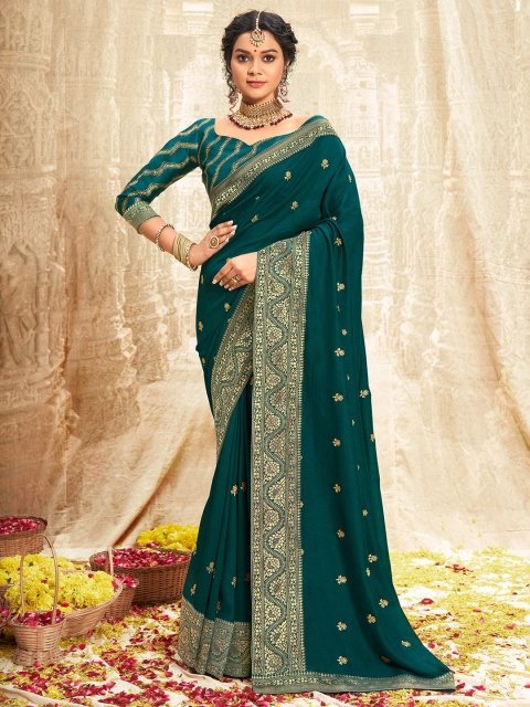 Mandara Rustic Ethnic Motifs Zari Saree