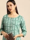 Anouk Women Green Ethnic Motifs Printed Kurta
