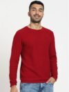 Bewakoof Maroon Round Neck Sweater Single