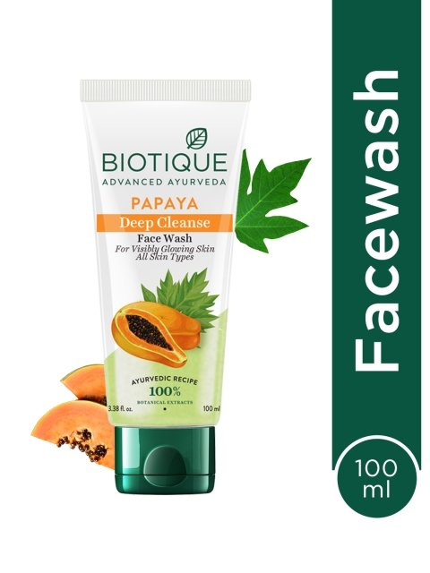 Biotique Papaya Deep Cleanse Visibily Glowing Skin Face Wash - 100ml