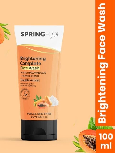 Buy Spring H2O Brightening Complete Face Wash With Papaya Extract 100 Ml - - Personal Care for Unisex