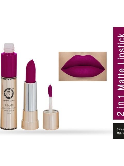 Colors Queen Long Lasting Matte Lipstick Shimmer Maroon 8 g