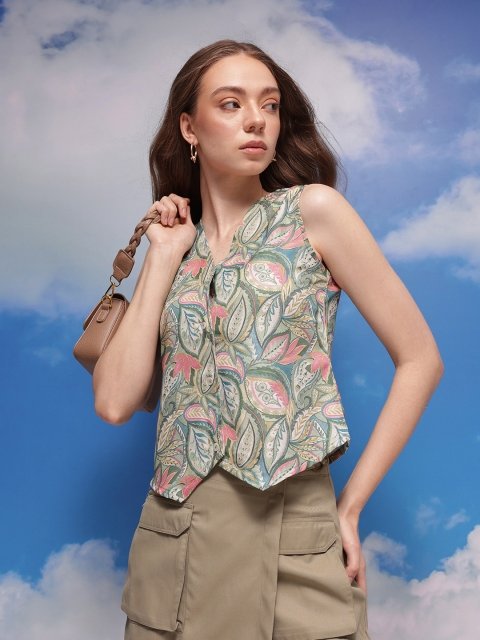 CORSICA Indie Floral Print Vest Top