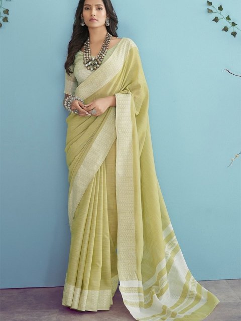 DEVAMandara Linen Blend Saree