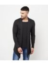 Glito - Black Cotton Blend Men's Cardigan Sweater ( Pack of 1 )