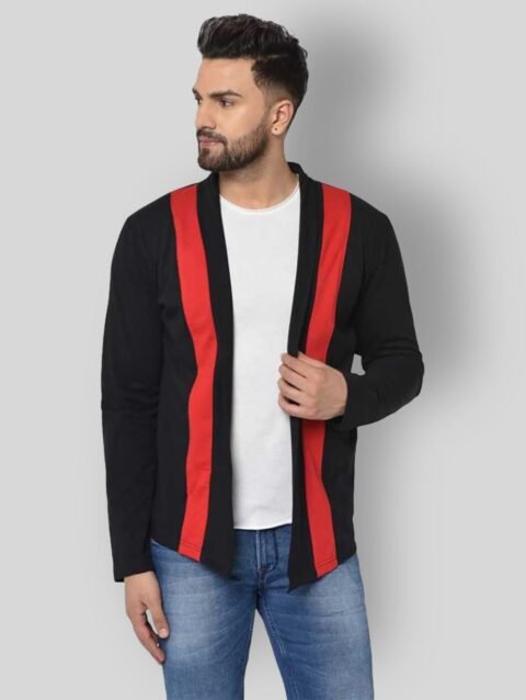 Glito - Black Cotton Men's Cardigans Sweater ( Pack of 1 )