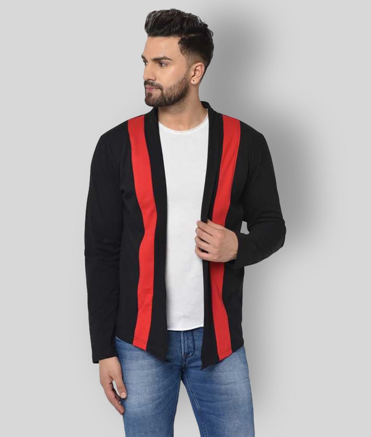 Glito - Black Cotton Men's Cardigans Sweater ( Pack of 1 )