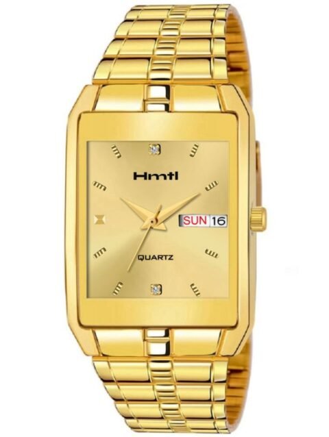 HMTL Gold Metal Analog Men's Watch