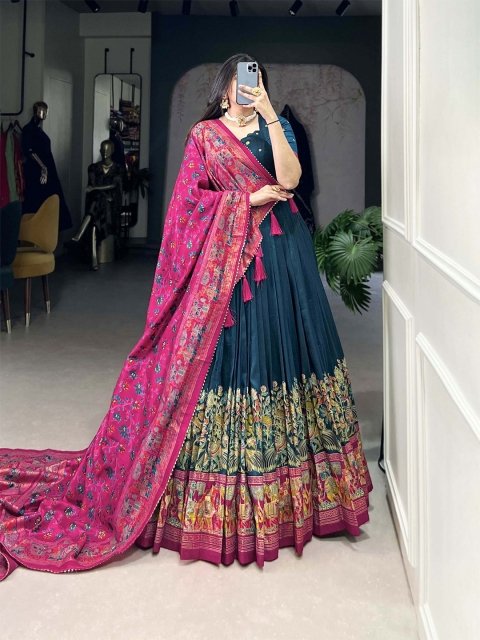 Nakshatra Printed Ready to Wear Lehenga & Unstitched Blouse With Dupatta