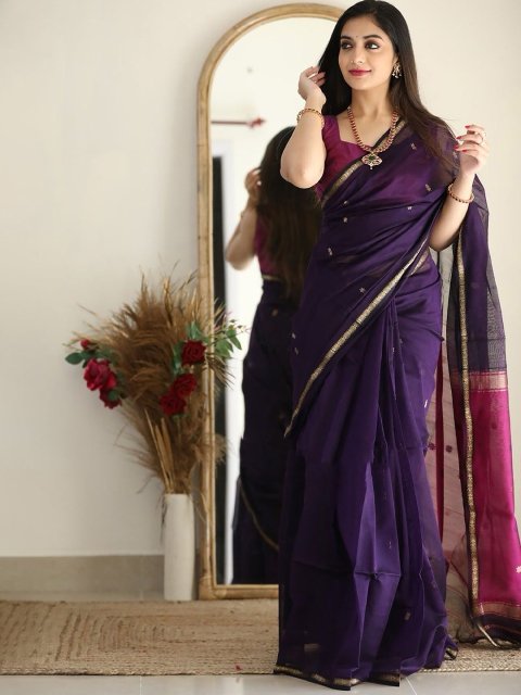MANDARA Silk Blend Kanjeevaram Saree