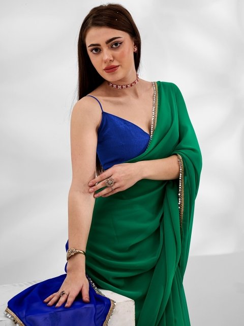 Kalista Gotta Patti Embellished Pure Georgette Saree - Image 4