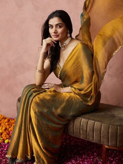 kasee Embroidered Silk Blend Ready to Wear Saree - Image 3