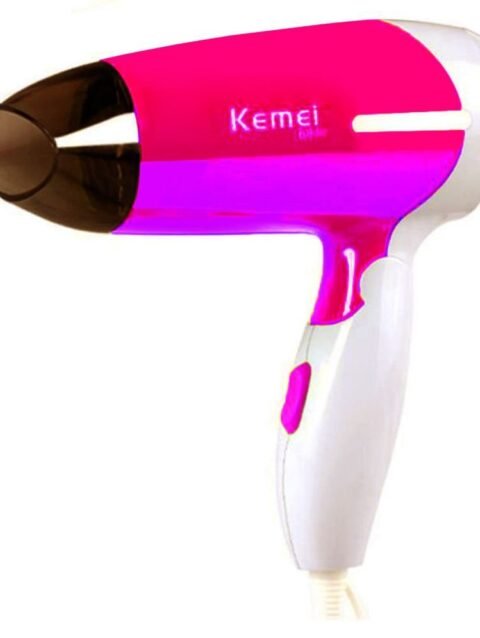 Kemei Salon 1200W Foldable Hair Dryer ( Pink )