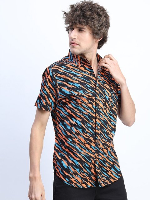 New Slim Fit Printed Casual Shirt
