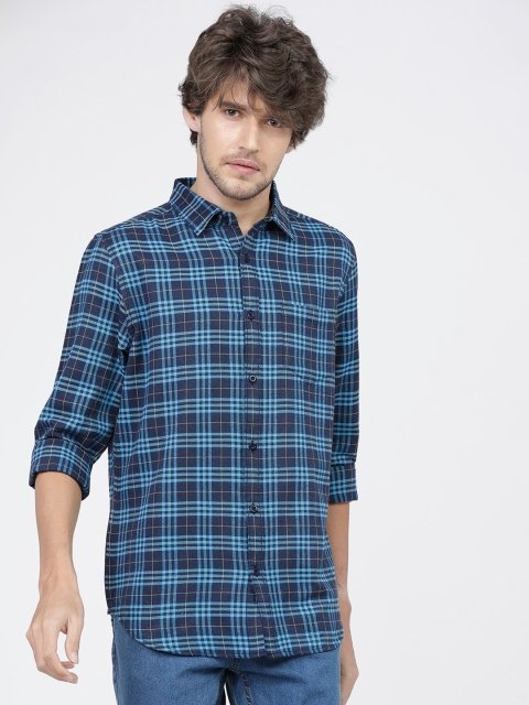New Slim Fit Tartan Checks Casual Shirt