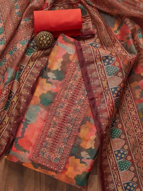MANDARA Printed Unstitched Dress Material