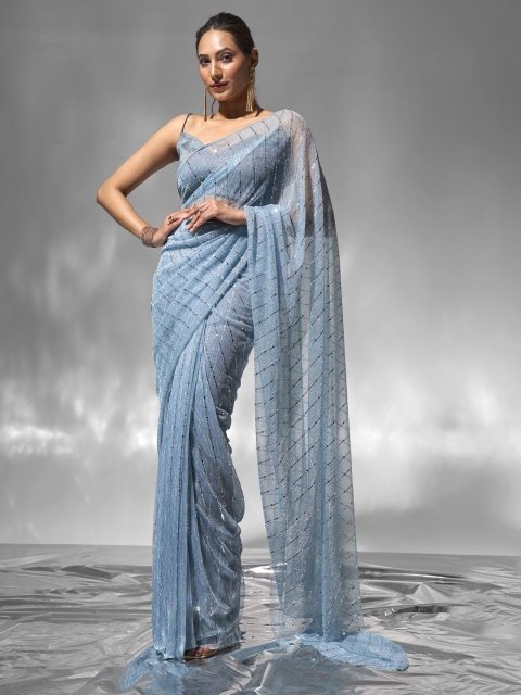 Mandara Embellished Sequinned Ready to Wear Saree
