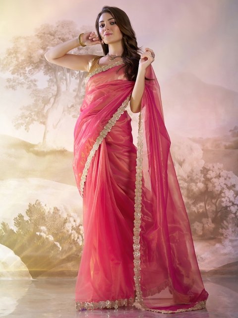 Mandara Sequinned Organza Saree