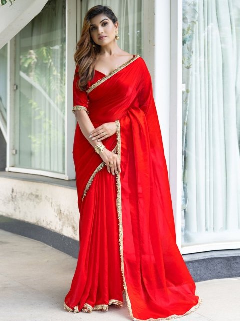 Mandara Sequinned Satin Saree