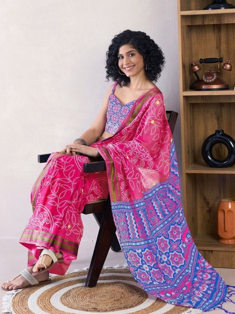 Moda Rapido Bandhani Printed Saree