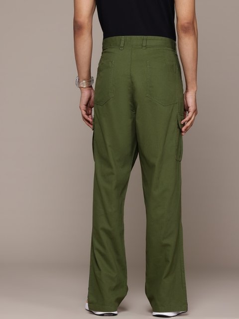New Life Co. Men Pure Cotton Loose Fit Chinos Trousers - Image 3