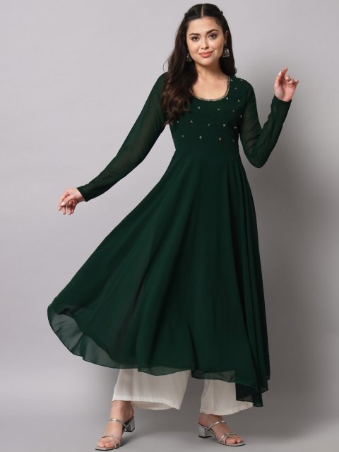 Poshak Hub Women Nakshtrae Prints Georgette Anarkali Kurta