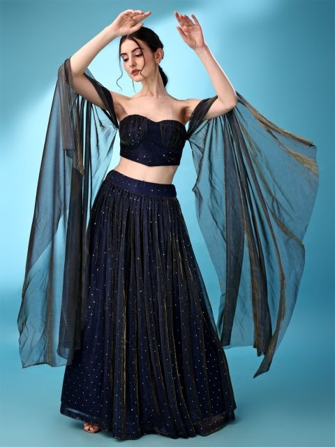 Nakshatra Embellished Sequinned Ready to Wear Lehenga & Unstitched Blouse
