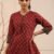 Rain & Rainbow Maroon & Black Ethnic Motifs Printed Pure Cotton Kurti
