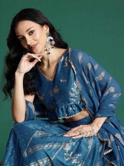 Nakshatra Block Print Ready to Wear Lehenga Choli with Dupatta
