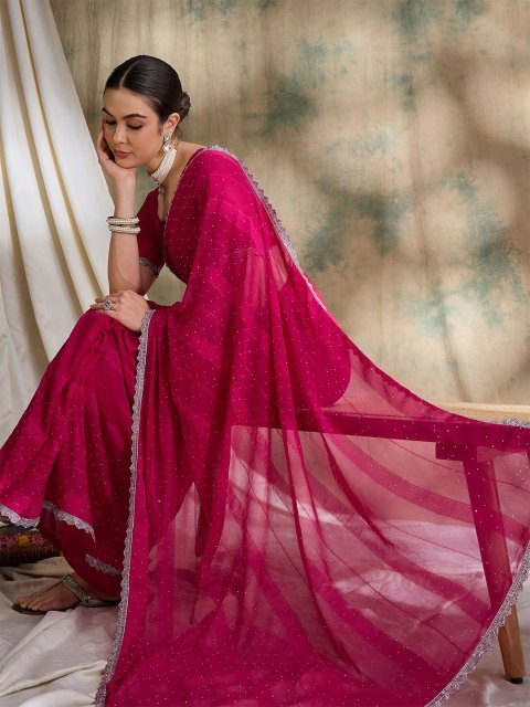 Mandara Embellished Beads and Stones Saree