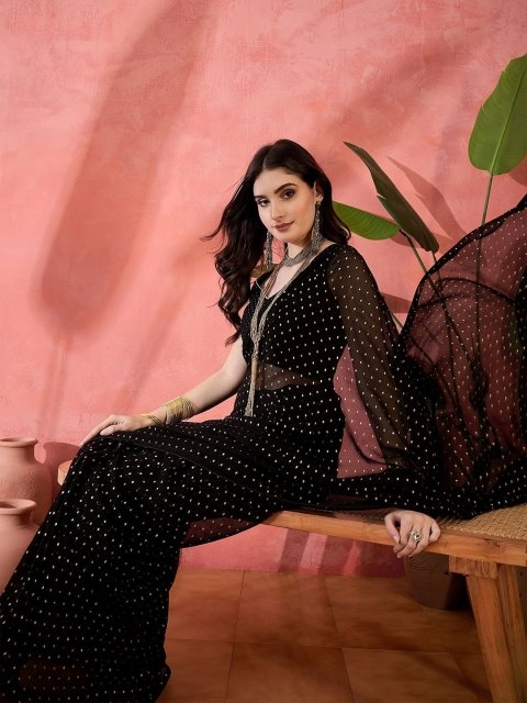 Mandara Embellished Pure Georgette Saree