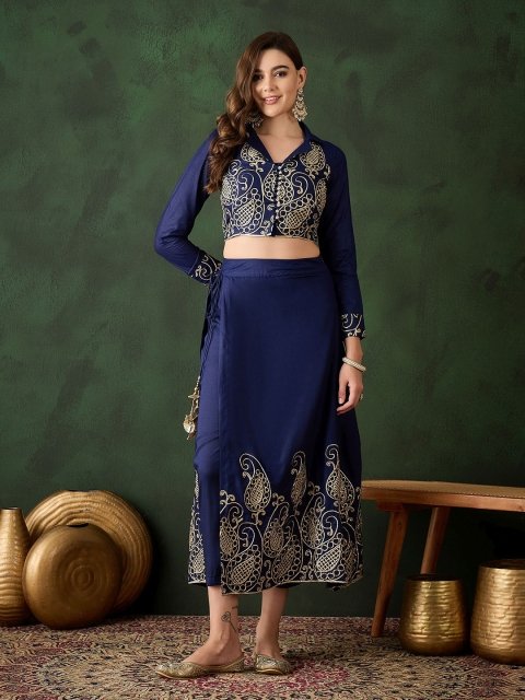 Nakshatra Ethnic Motifs Embroidered Lehenga With Choli & Dupatta