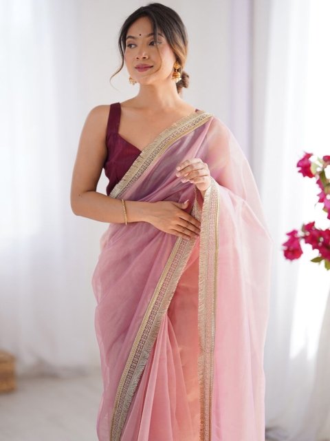 Saree mall Women Net Embellished Party Wear Saree