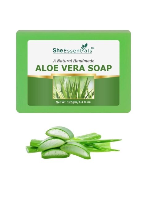 She Essentials Natural Handmade Aloevera Bath Soap - 125g
