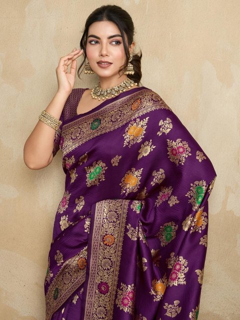 Shreyansh creation Ethnic Motifs Zari Pure Silk Banarasi Saree
