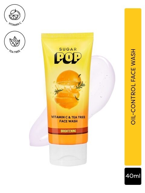 SUGAR POP Vitamin C & Tea Tree Face Wash For Oil Control- 40 ml