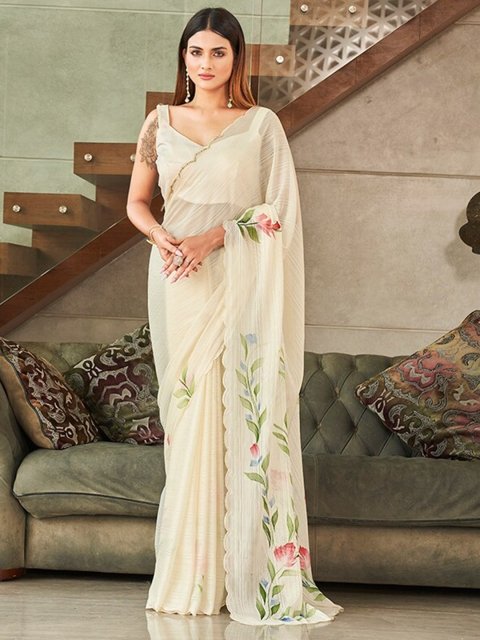 Mandara Imli Embellished Floral Saree