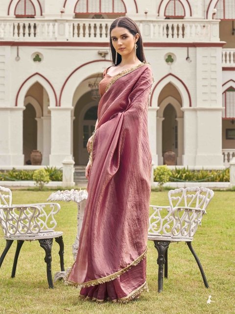 Mandara Imli Sequinned Organza Saree - Image 2