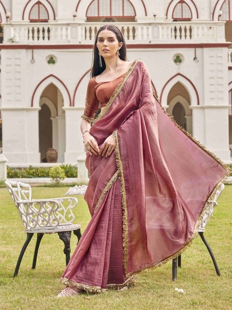 Mandara Imli Sequinned Organza Saree