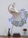 TOUGHCRAFTS Gold Metal Muzaic Peacock Wall Decor