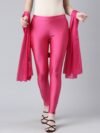 TWIN BIRDS Ankle-Length Shimmer Leggings With Shawl