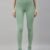 TWIN BIRDS Women Green Solid Churidar-Length Leggings