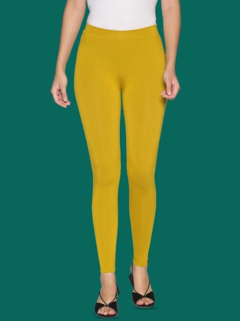 TWIN BIRDS Women Viscose Blend Solid Moss Plant Ankle Length Legging