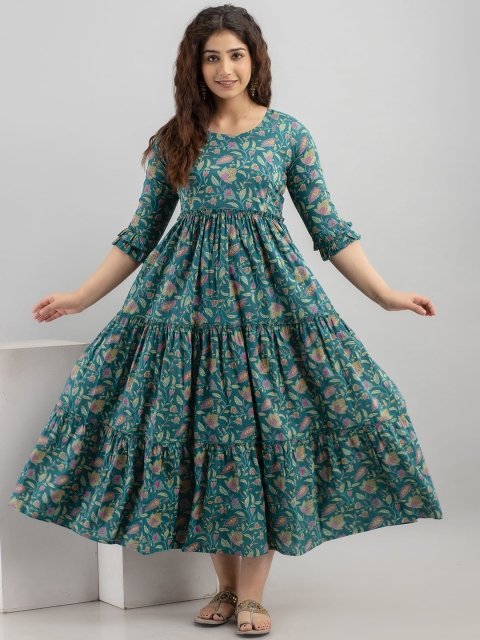 VARICOS Women Paisley Yoke Design Maternity Anarkali Kurta
